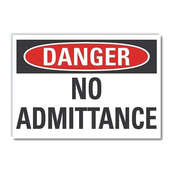 Refl Decal Danger No Admittance, 10