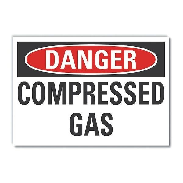 Danger Sign, 10 in H, 14 in W, Non-PVC Polymer, Horizontal Rectangle, English, LCU4-0363-ED_14x10