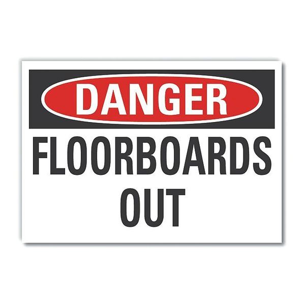Accident Prevention Danger Reflective Label, 10 in Height, 14 in Width, Reflective Sheeting