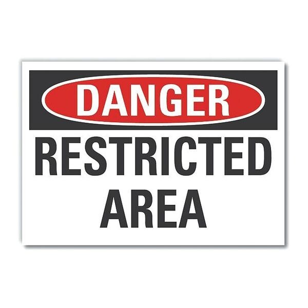 Decal Danger Restricted Area, 10