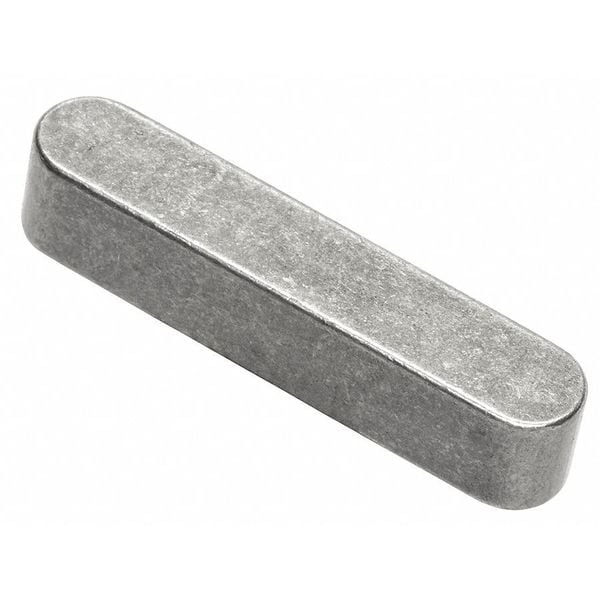 Oversized Machine Key, Round End, Steel, Plain, 14 mm L, 3 mm Sq