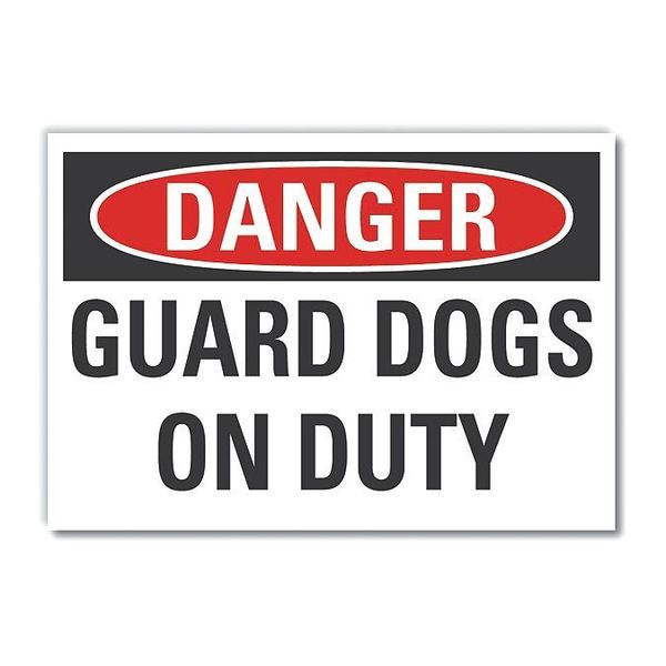 Decal Danger Guard Dogs On Duty, 10