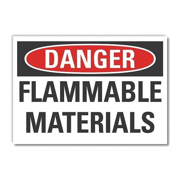 Danger Sign, 5 in H, 7 in W, Horizontal Rectangle, English, LCU4-0413-RD_7X5