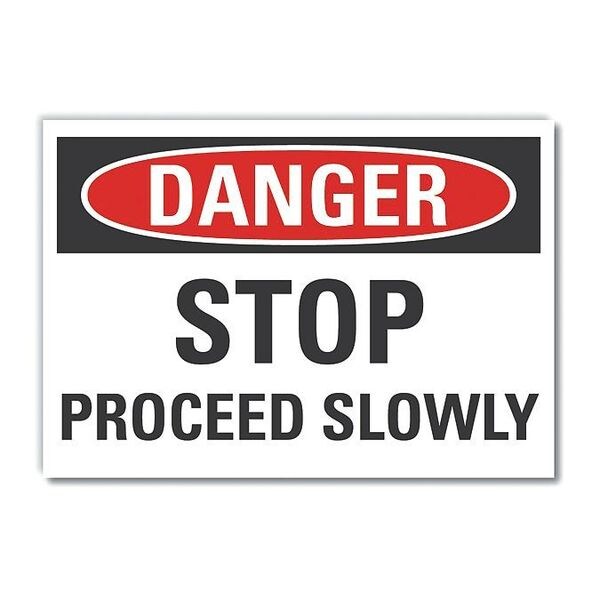 Lift Truck Traffic Danger Reflective Label, 7 in Height, 10 in Width, Reflective Sheeting, English