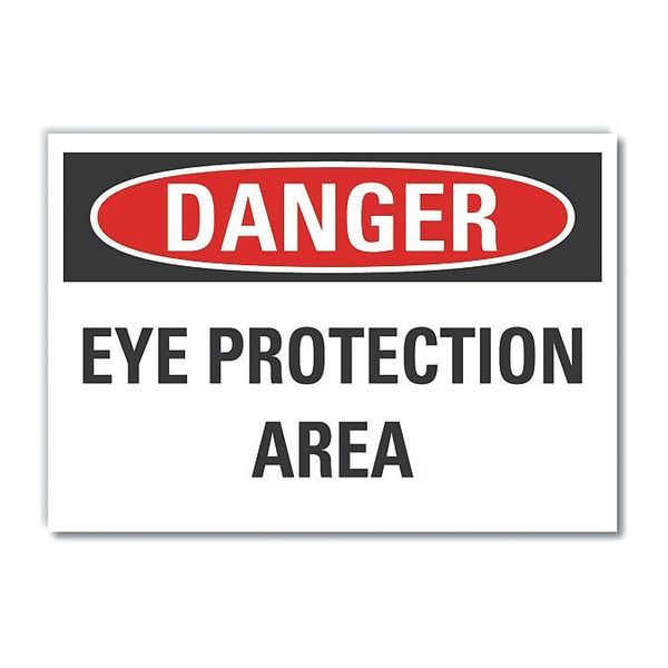 Decal Danger Eye Protection Area, 5x3-1/2