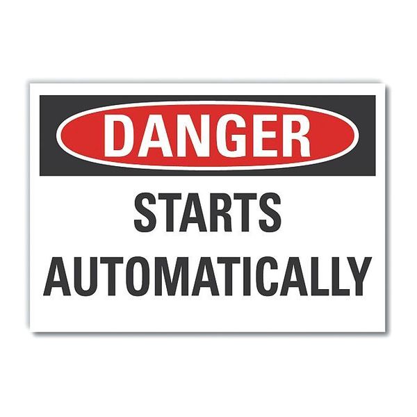 Danger Sign, 7 in Height, 10 in Width, Reflective Sheeting, Vertical Rectangle, English