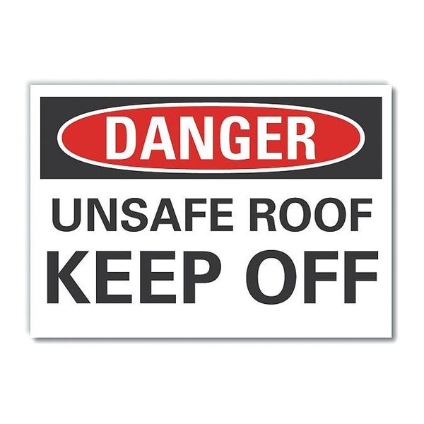 Decal Danger Unsafe Roof Keep, 14