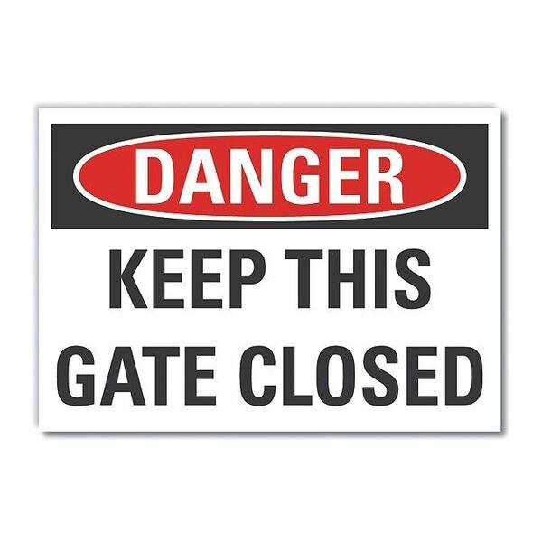 Refl Decal Danger Keep Closed, 14