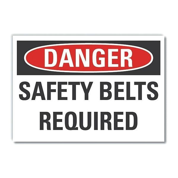 Refl Decal Danger Safety Belts, 14