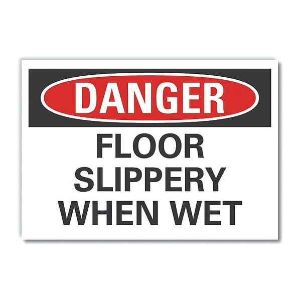 Danger Sign, 7 in H, 10 in W, Polyester, Vertical Rectangle, English, LCU4-0461-ND_10X7