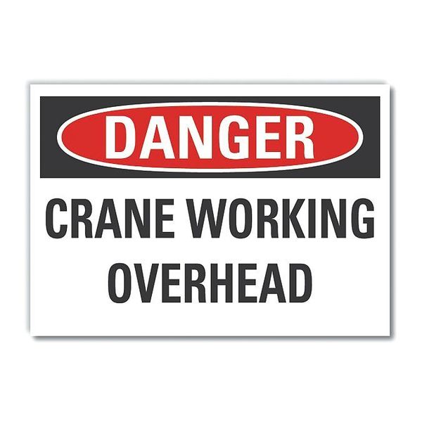 Danger Sign, 7 in Height, 10 in Width, Non-PVC Polymer, Vertical Rectangle, English