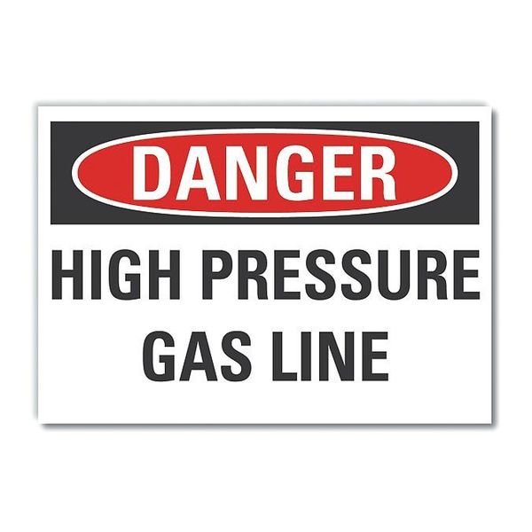 High Pressure Danger Label, 3 1/2 in H, 5 in W, Polyester, Horizontal Rectangle, LCU4-0456-ND_5X3.5