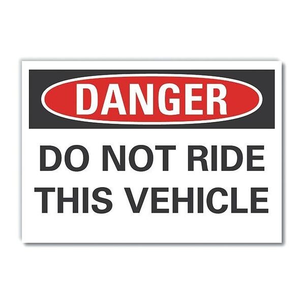 Accident Prevention Danger Label, 5 in H, 7 in W, Polyester, Horizontal Rectangle, LCU4-0469-ND_7X5