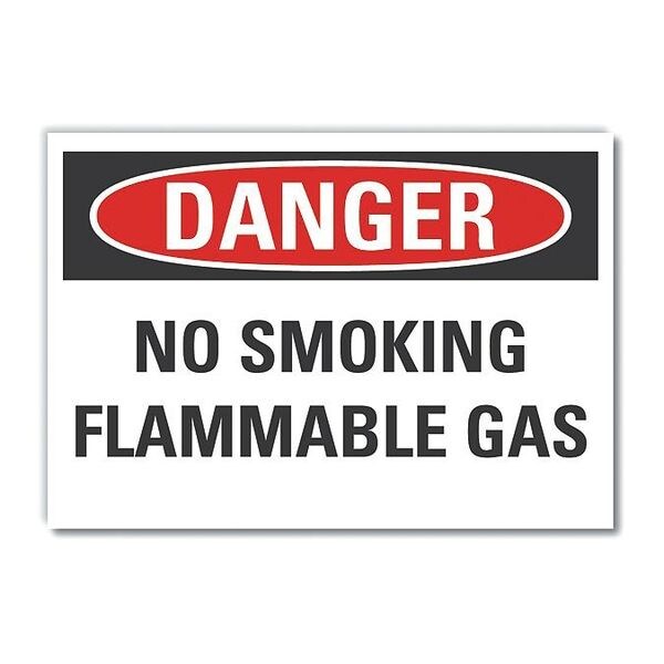 No Smoking Danger Reflective Label, 3 1/2 in H, 5 in W, Reflective Sheeting, LCU4-0478-RD_5X3.5