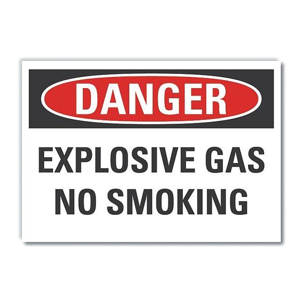 Danger Sign, 3 1/2 in H, 5 in W, Polyester, Horizontal Rectangle, English, LCU4-0471-ND_5X3.5