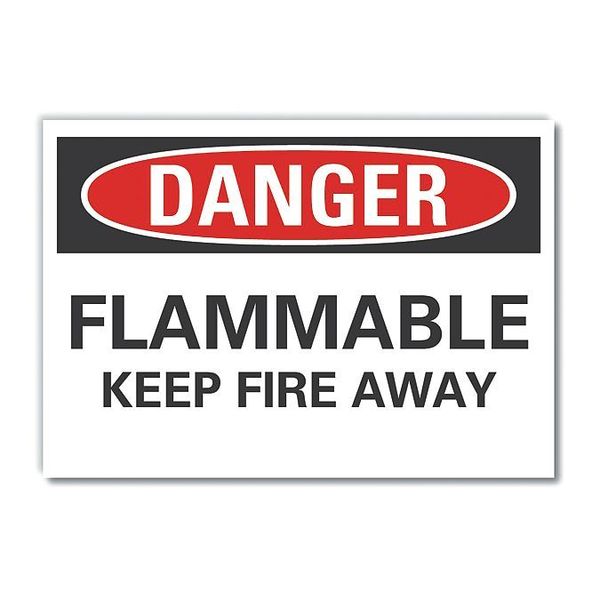 Danger Sign, 3 1/2 in H, 5 in W, Horizontal Rectangle, English, LCU4-0472-RD_5X3.5
