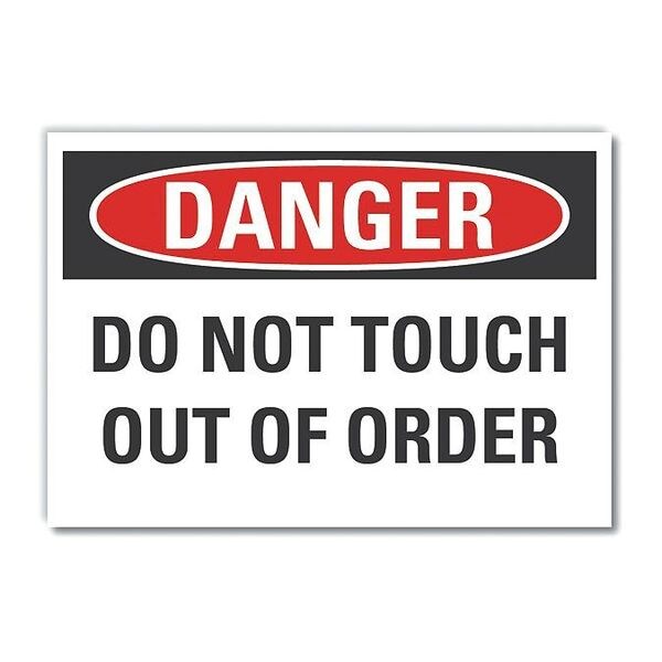 Accident Prevention Danger Reflective Label, 3 1/2 in Height, 5 in Width, Reflective Sheeting