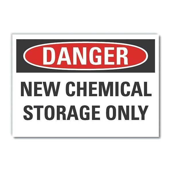 Danger Sign, 7 in H, 10 in W, Non-PVC Polymer, Vertical Rectangle, English, LCU4-0490-ED_10x7