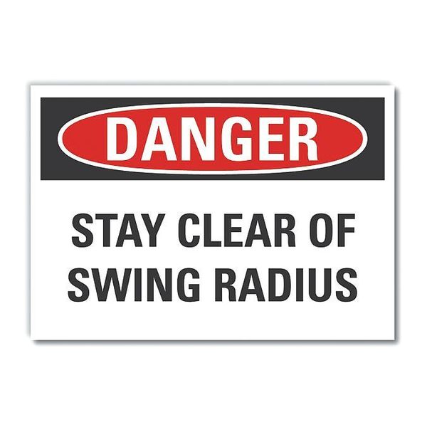 Danger Sign, 7 in Height, 10 in Width, Non-PVC Polymer, Vertical Rectangle, English