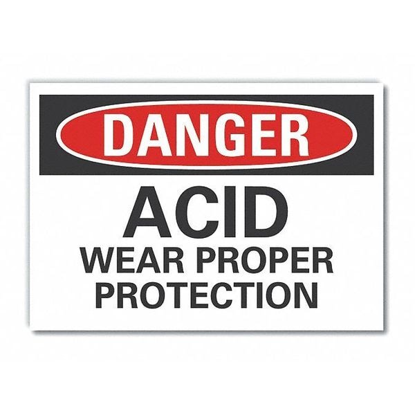 Refl Decal Danger Acid Wear, 5