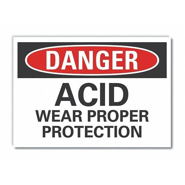 Decal Danger Acid Wear Proper, 10