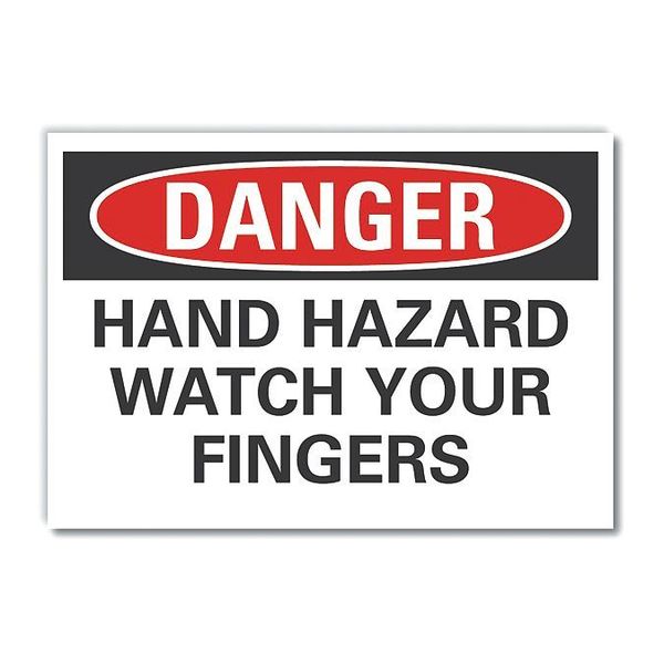 Machine & Operation Danger Label, 7 in Height, 10 in Width, Polyester, Vertical Rectangle, English