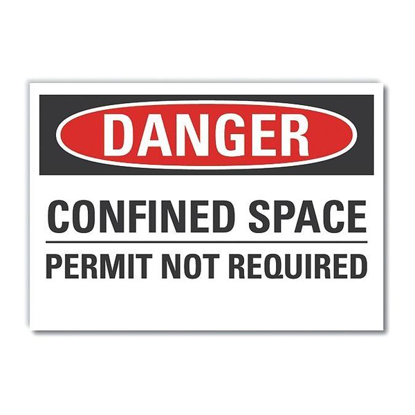 Decal Danger Confined Space, 5