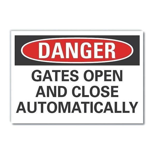 Decal Danger Gates Open And, 5