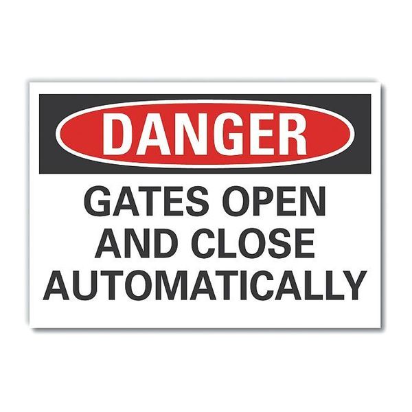 Decal Danger Gates Open And, 14