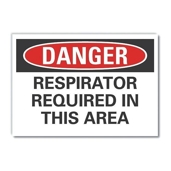 Refl Decal Danger Respirator, 10