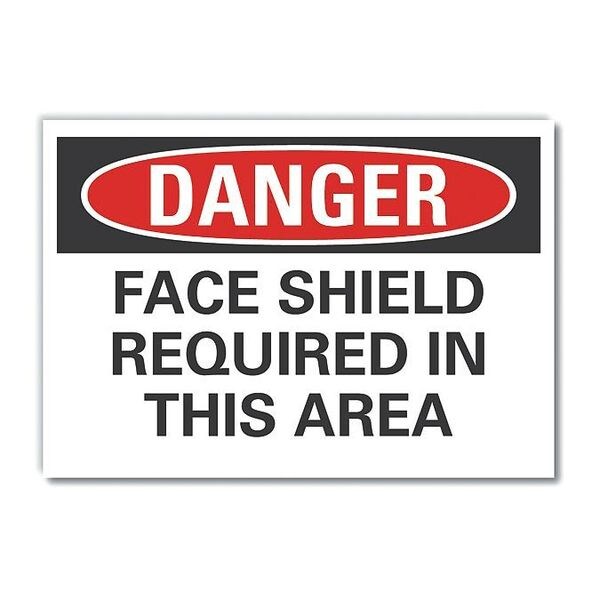Refl Decal Danger Face Shield, 7