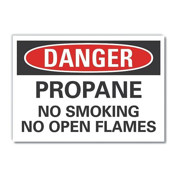 Danger Sign, 3 1/2 in H, 5 in W, Reflective Sheeting, Horizontal Rectangle, LCU4-0530-RD_5X3.5