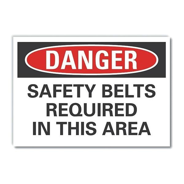 Refl Decal Danger Safety Belts, 5