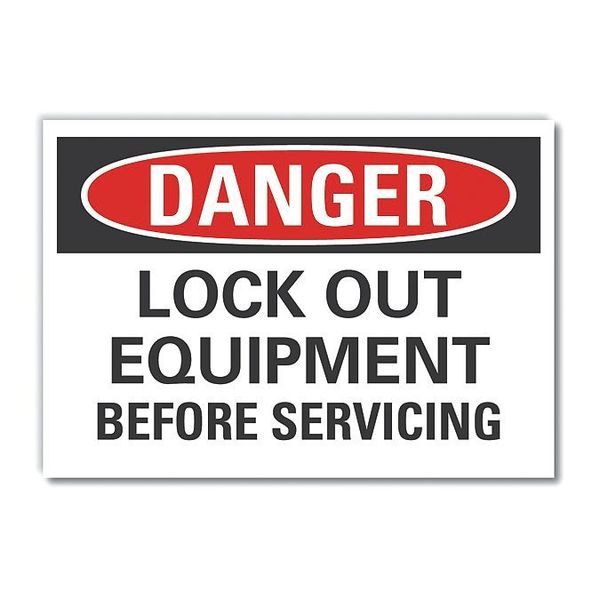 Danger Sign, 7 in Height, 10 in Width, Polyester, Vertical Rectangle, English