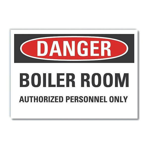 Danger Sign, 3 1/2 in H, 5 in W, Polyester, Horizontal Rectangle, English, LCU4-0553-ND_5X3.5