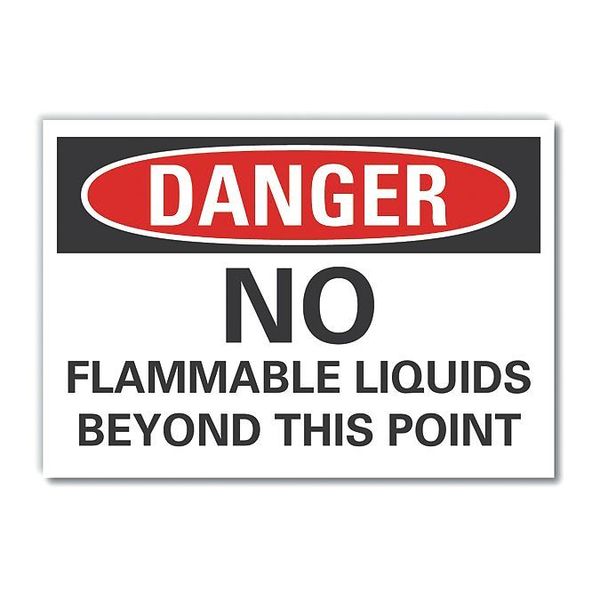 Flammable Material Danger Reflective Label, 3 1/2 in H, 5 in W, LCU4-0565-RD_5X3.5