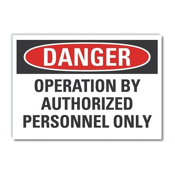 Machine & Operation Danger Reflective Label, 10 in Height, 14 in Width, Reflective Sheeting