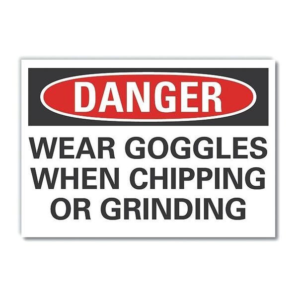 Decal Danger Wear Goggles, 5