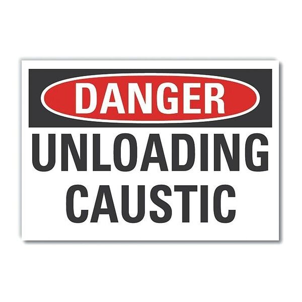 Danger Sign, 7 in H, 10 in W, Non-PVC Polymer, Vertical Rectangle, English, LCU4-0399-ED_10x7