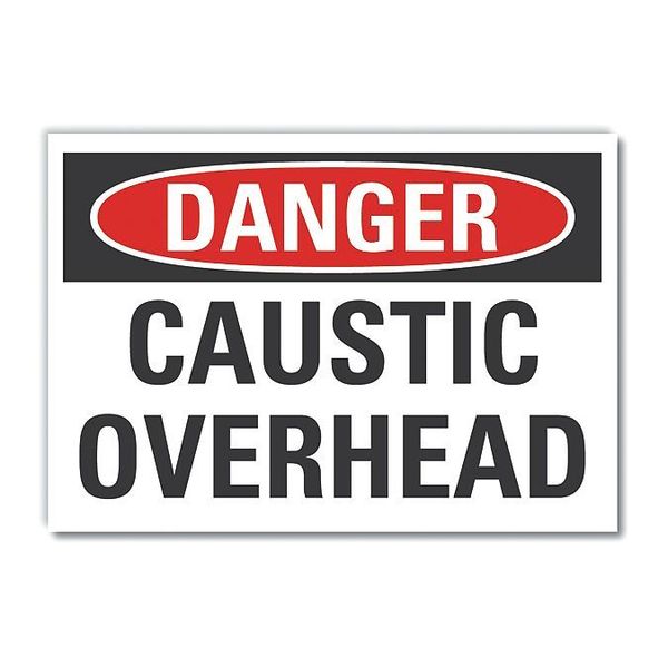 Danger Sign, 7 in H, 10 in W, Non-PVC Polymer, Vertical Rectangle, English, LCU4-0386-ED_10x7