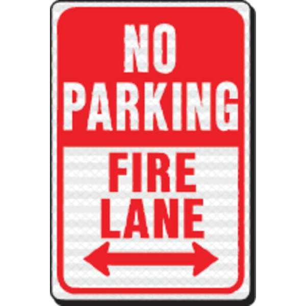 Reflective Sign, No Parking Fire Lane, HD