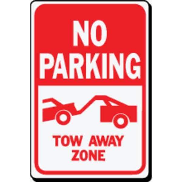 HD Refl Sign, No Parking Tow Away Zone, HW-27HDR