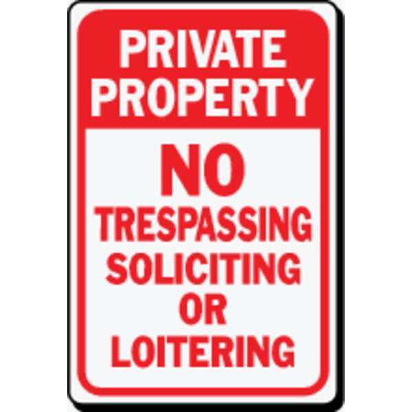 Sign, Private Property No Soliciting, HD