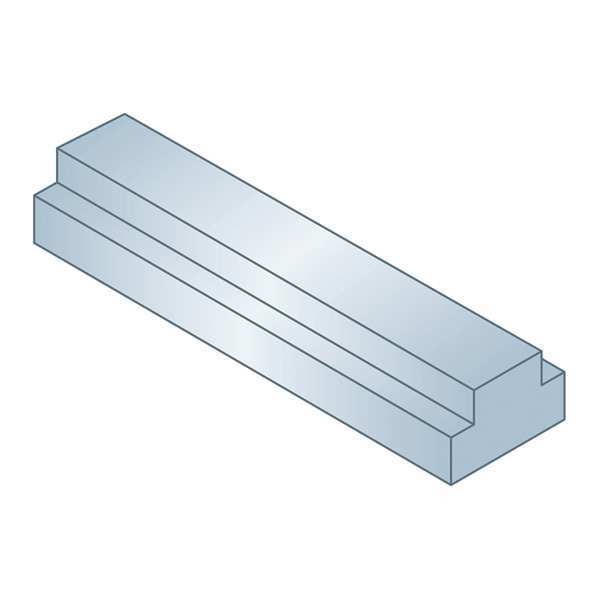 Step Key Stock 2, 3/16 in Top W, 3/32 in Top Step H, 1/4 in Bottom W, 3/32 in Lower Step H
