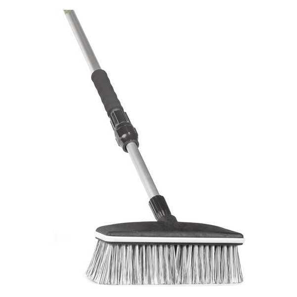 Brush, 39 in-62 in Telscpng Flow-Through Hndl, 37 in to 64 in L Handle, 10 in L Brush, Aluminum