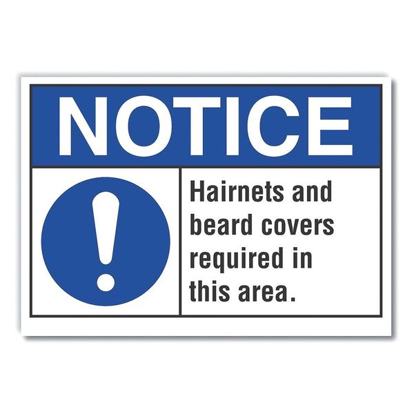 Hairnets and Beard Notice, Decal, 10