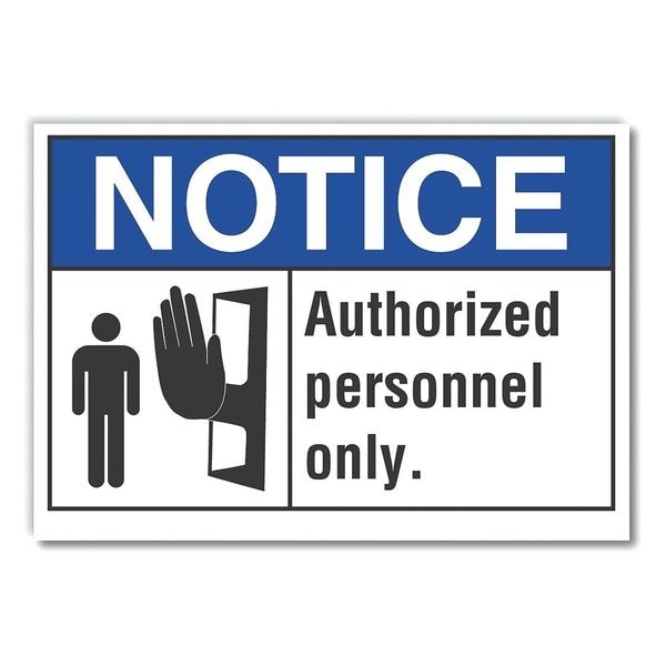 Authorized Notice, Decal, Reflctve, 14