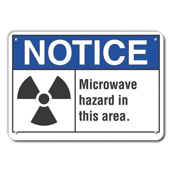 Plastic Microwave Notice Sign, 7 in H, 10 in W, Plastic, Vertical Rectangle, LCU5-0019-NP_10X7