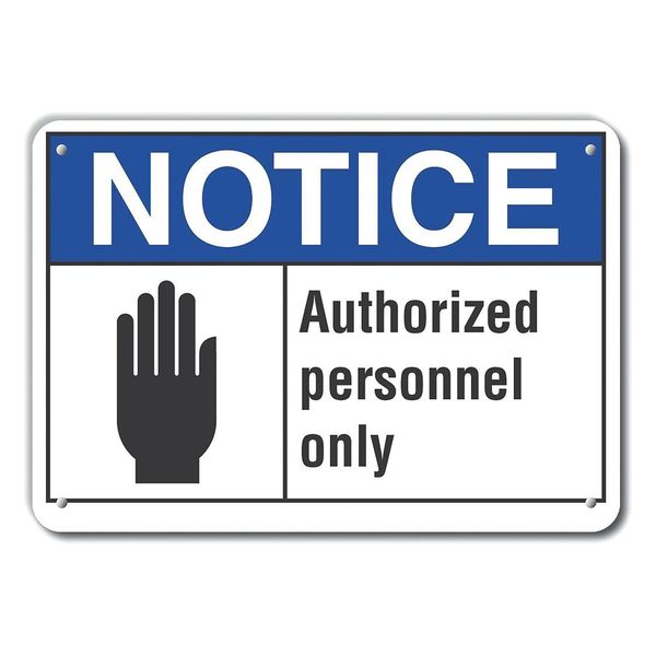 Authorized Notice, Aluminum, 14