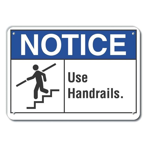 Notice Sign, 10 in H, 14 in W, Plastic, Horizontal Rectangle, English, LCU5-0020-NP_14X10